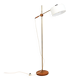 Floor lamp with a swivelling arm
