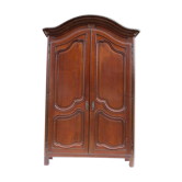 Small solid wooden cabinet with a gendarme hat