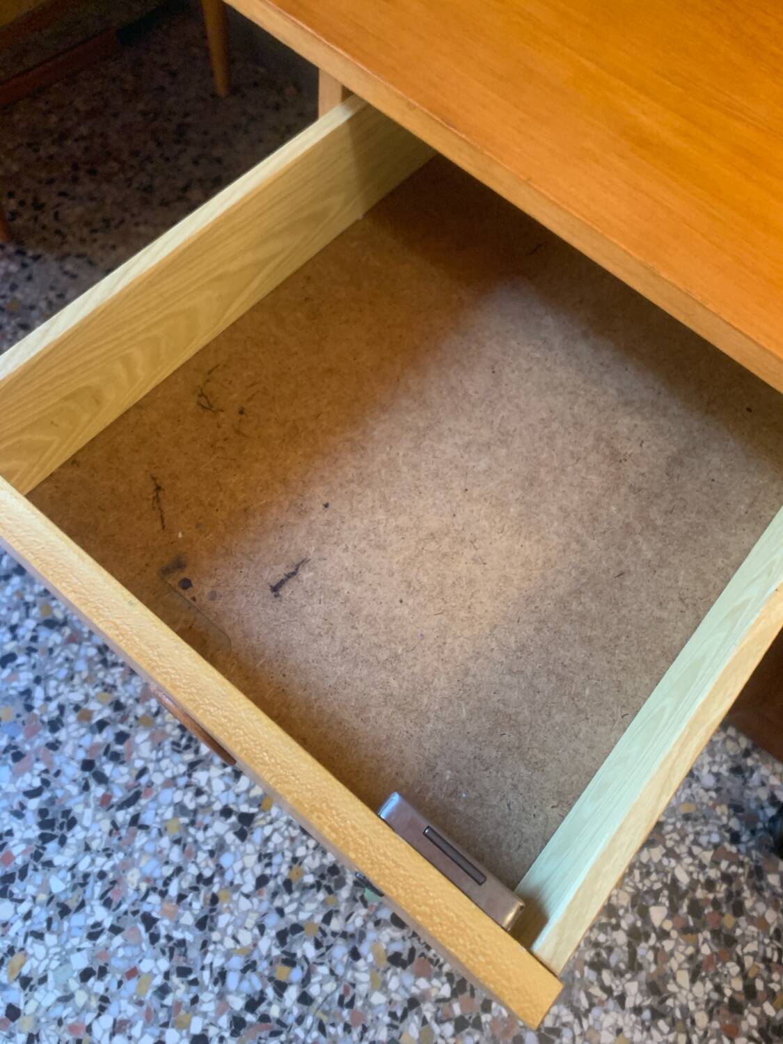 Scandinavian-style desk in light wood