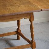 Danish mid-century folding side table in oak, Henning Kjærnulf, 1960s.