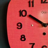 Vintage formica clock silent wall clock "red odo"