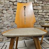Set of 4 brutalist bistro chairs