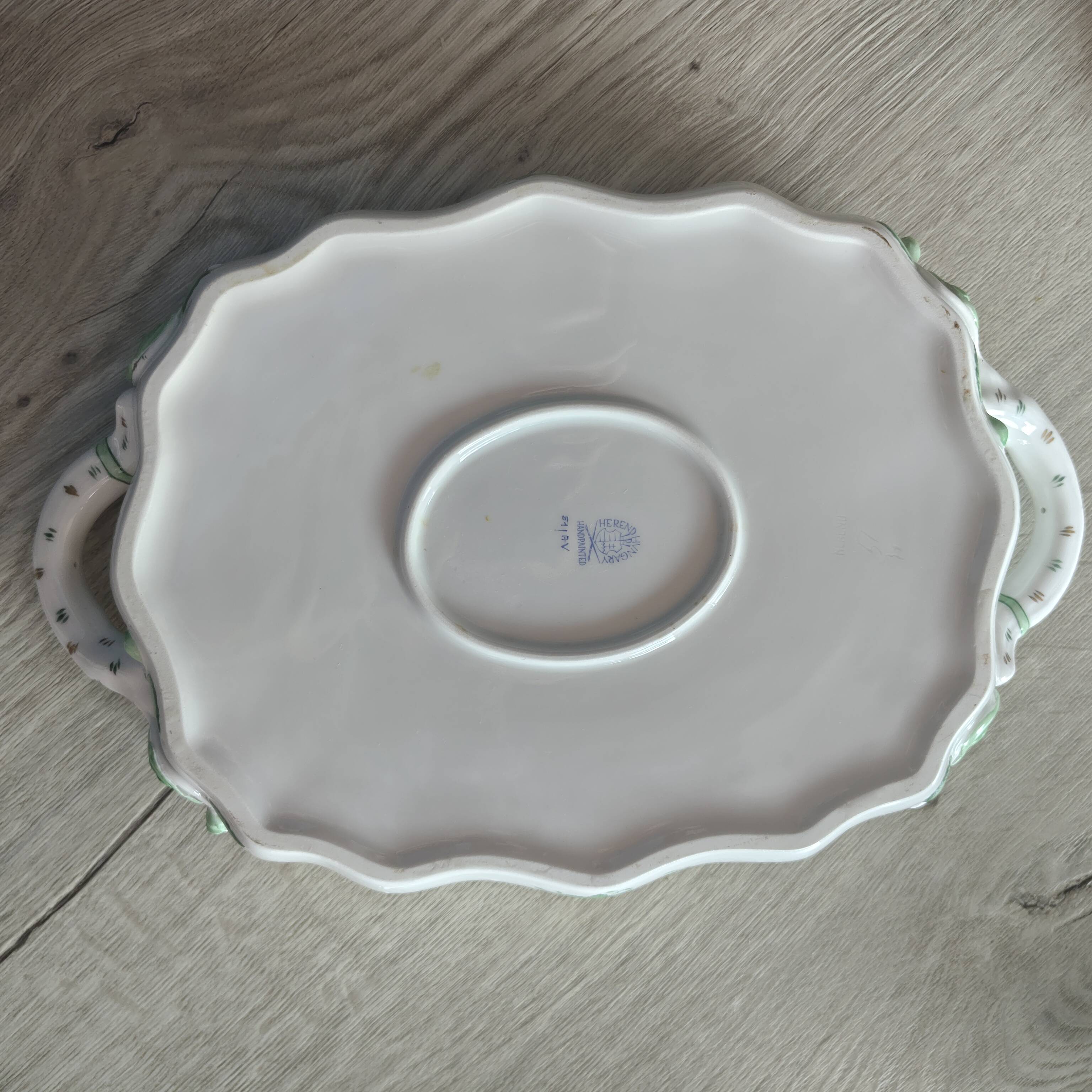 Herend porcelain vegetable dish Aponyi / green Indian