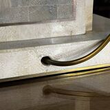 Hollywood regency lamp base maitland smith (usa), tessellated stones & brass, ca 1970