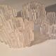 4 vintage plexiglass ice style candle holders 1980