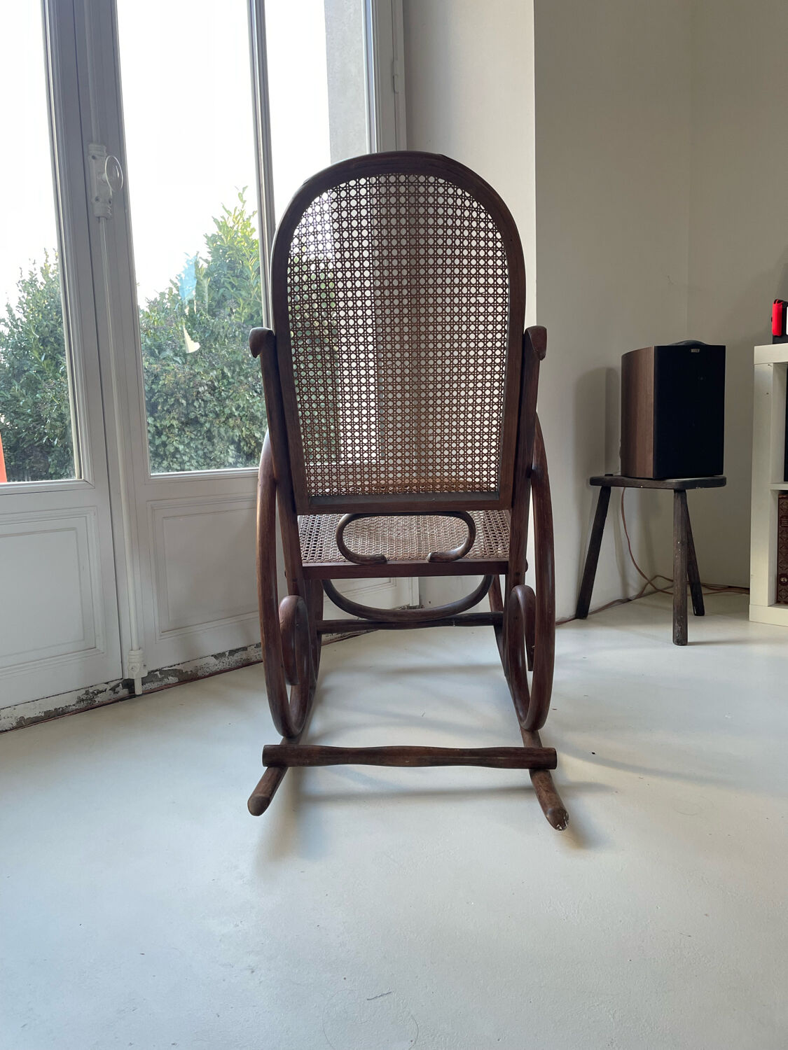 Vintage bentwood rocking chair and canning