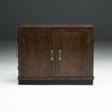 Modernist Art Deco oak cabinet, France, 1940s