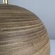 Pair of Large Table Lamps in Laminated Wood and Brass, 1960s