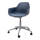 CRASSEVIG Pola Round chair with grey wheels