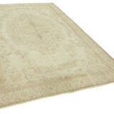 Handmade vintage oriental beige rug 184 cm x 291 cm