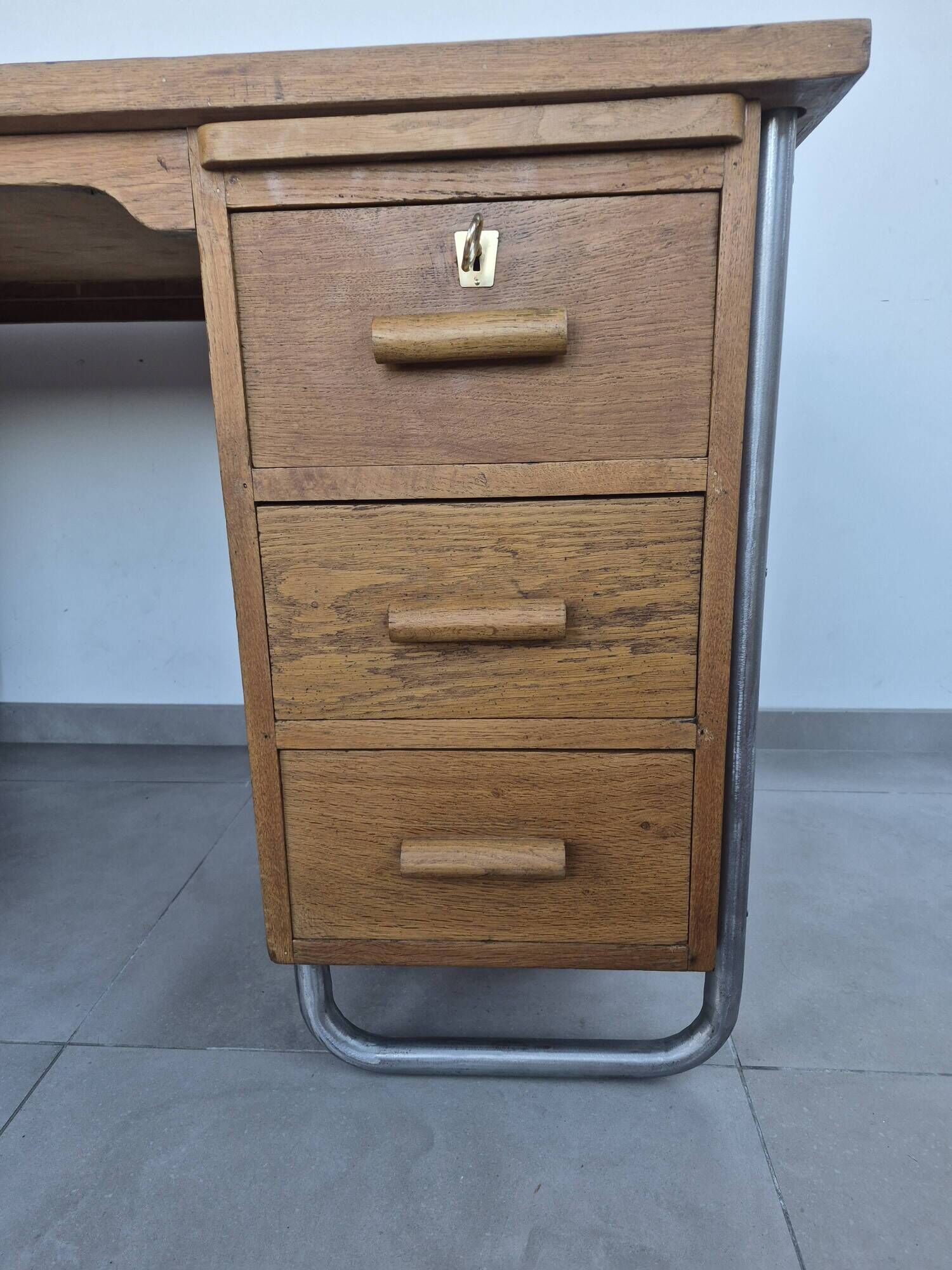 Old vintage industrial desk