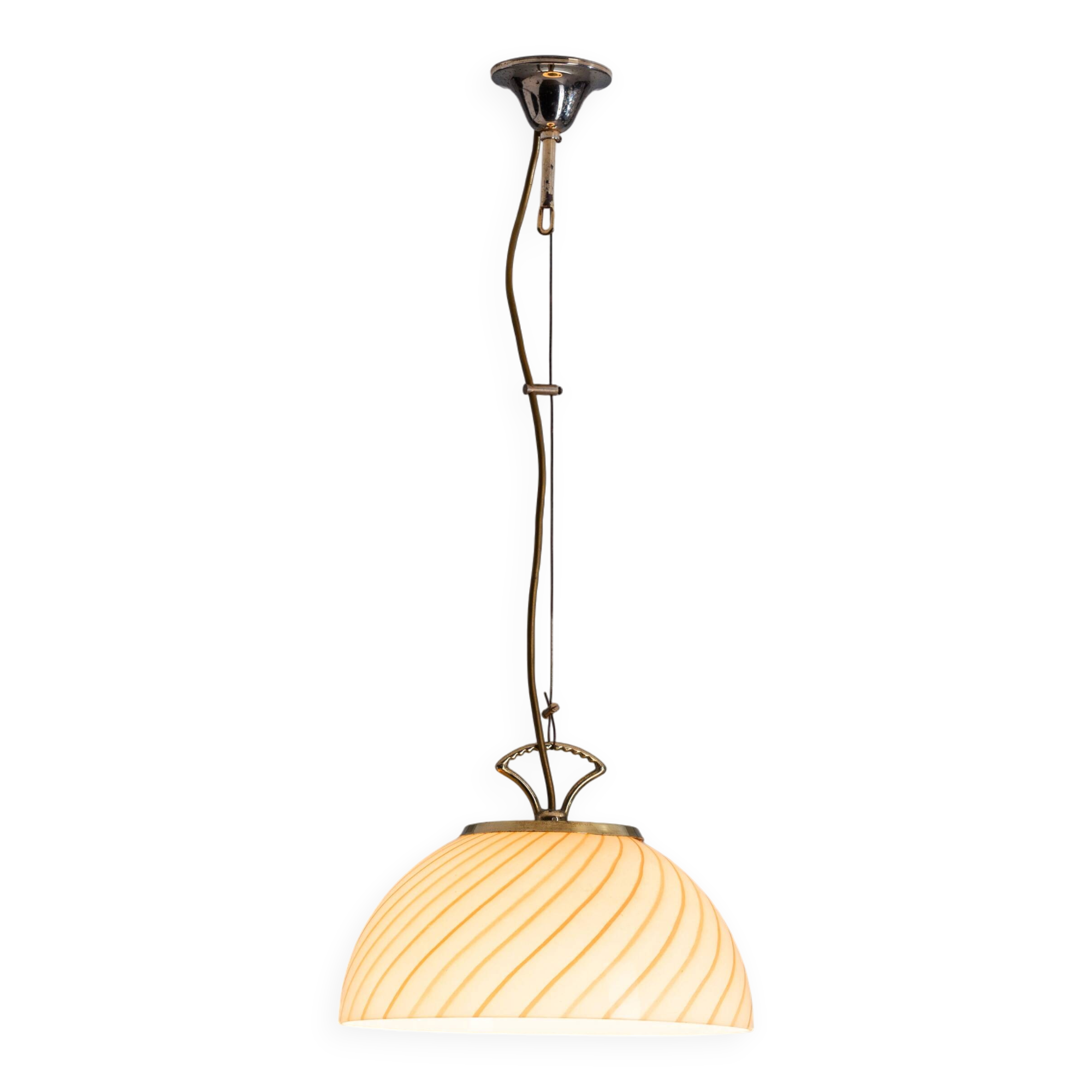 Ceiling lamp with Murano glass shade