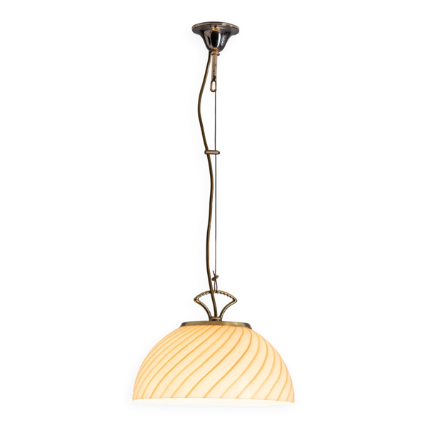Plafonnier avec abat-jour en verre de Murano