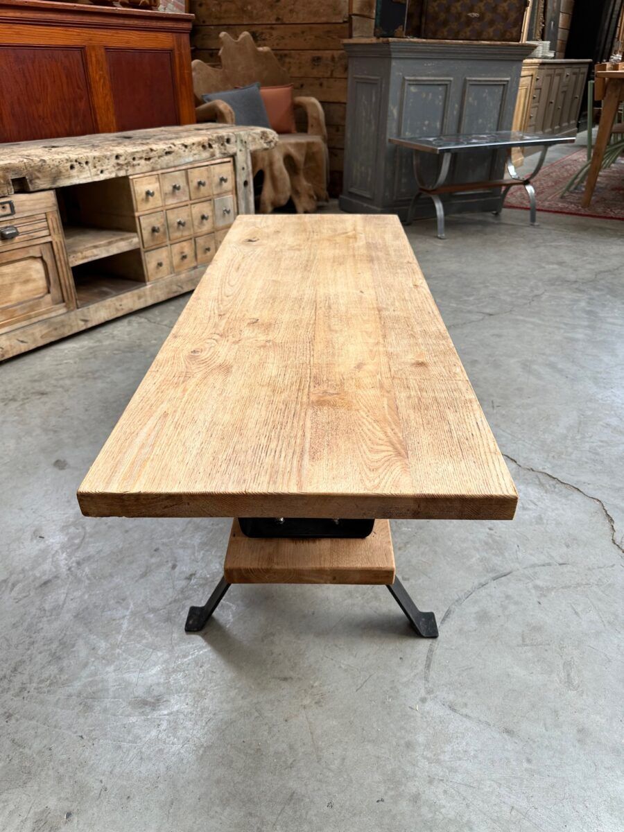 Table basse bois et fer forgé
