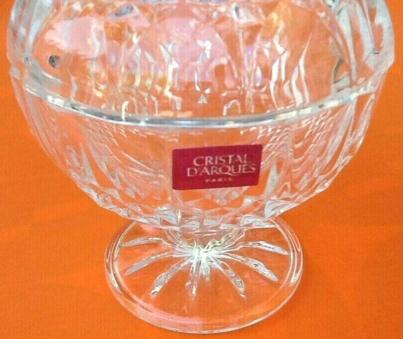 Crystal sugar bowl from Arques, Paris, 1970s