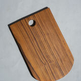 Rounded rectangular monoxyl teak cutting or presentation board L:34