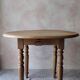 Small round beech drop-leaf table - soft country spirit