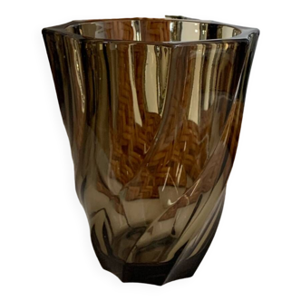 Luminarc smoked glass vase