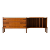 Italian mid century sideboard with vinyl records compartment, 1970s