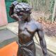 Bronze sculpture "man in chains" on marble 55cm