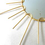 Brass sunglasses mirror from the 70s - 39x43cm