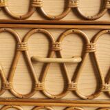 Commode en rotin vintage