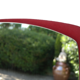 Retro free-form mirror felt wood 49 x 36