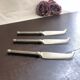 Lot de 3 petits couteaux à fromage métal argenté