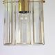 Large lantern-shaped pendant light with cylindrical glass shade by Limburg, Germany, 1960s.