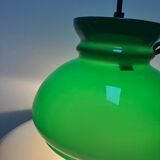 Vintage green opaline portable lamp