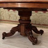 Dining room table with mahogany system, restoration period circa 1830 (4m)