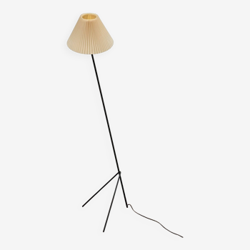 Lampadaire tripode vintage en toile