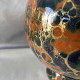 Lucien brisdoux, vase en gres email métallescent or 1930