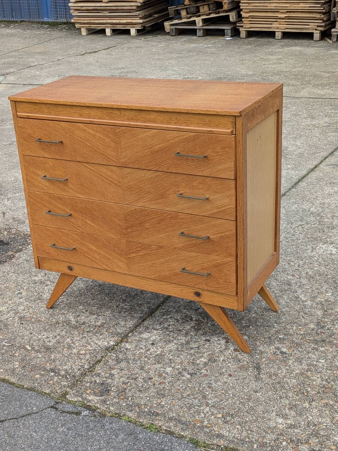 Commode vintage 1960 pied compas