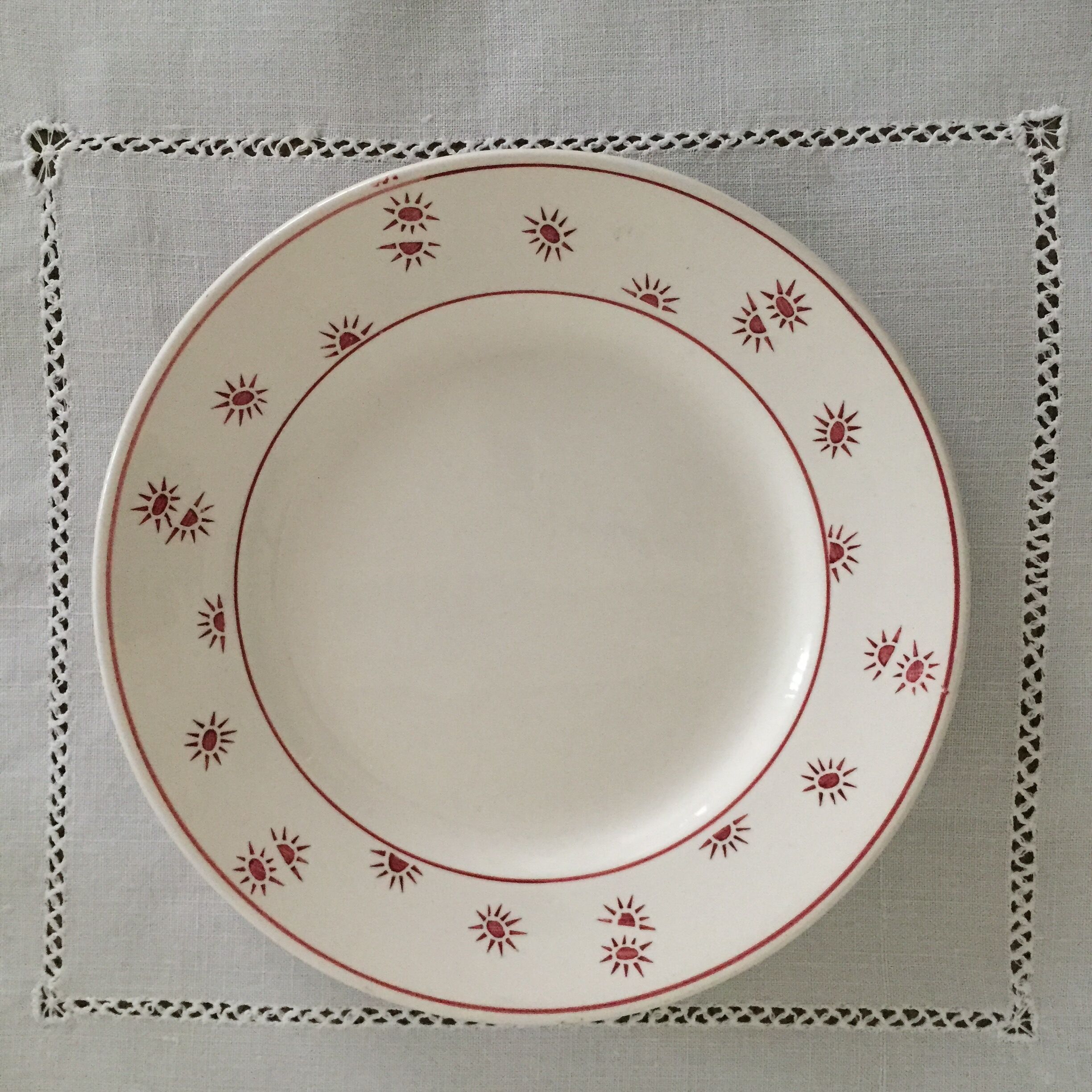 8 dessert plates, Digoin - Model Andrée