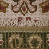 Tapis needlepoint traditionnel portugais zone de laine tapis beige vert65x135cm