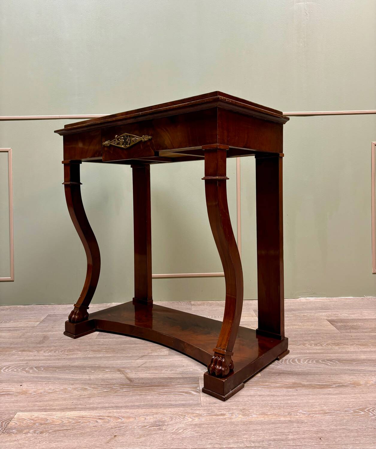 Console in flamed mahogany from empire 19th century