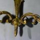 Pair of vintage gold wall sconces – Louis XVI style – 2 arms of