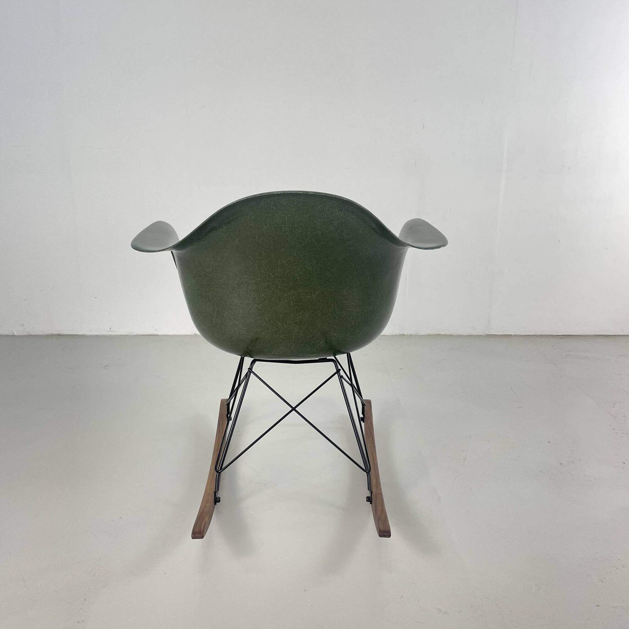 Eames Herman Miller 1950s RAR rocking chair in dark olive green