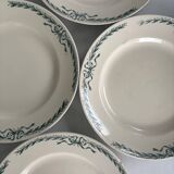 Set of 4 ironstone plates Longchamp model Belleville – Vais