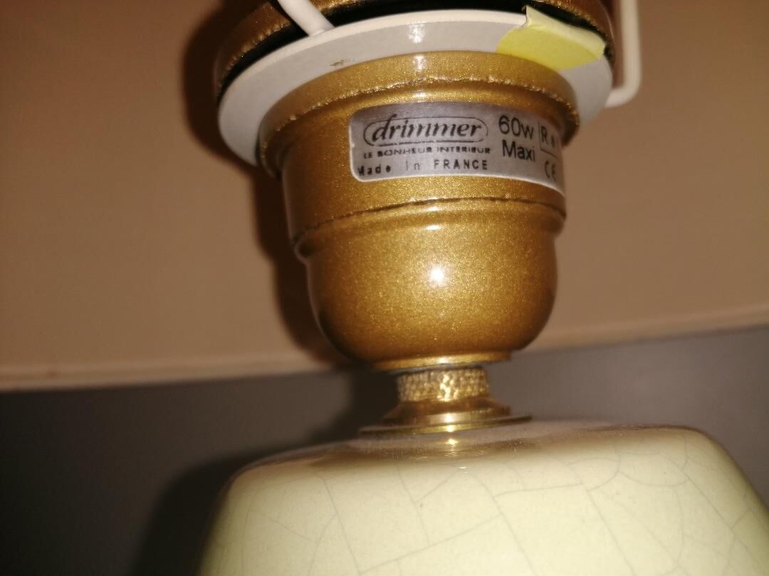 Lamp signed Louis Drimmer in earthenware