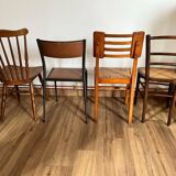 Set of 4 mismatched chairs