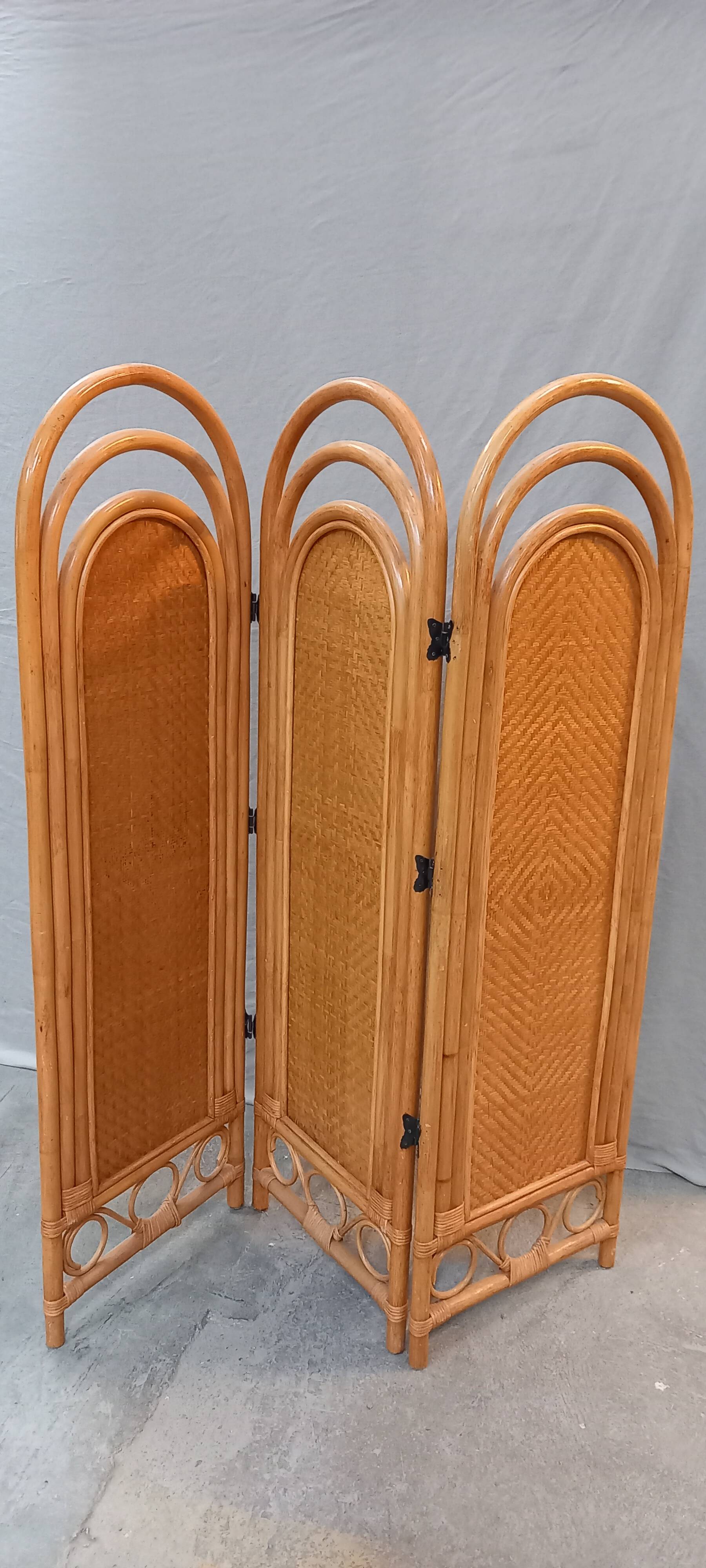 Paravent Rochebobois en rotin