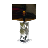 Lamp in smoked plexiglass and satin steel, 1970