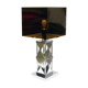 Lamp in smoked plexiglass and satin steel, 1970
