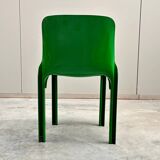 Set of 4 green stackable chairs 'Selene', Vico Magistretti, Artemide, 1960s