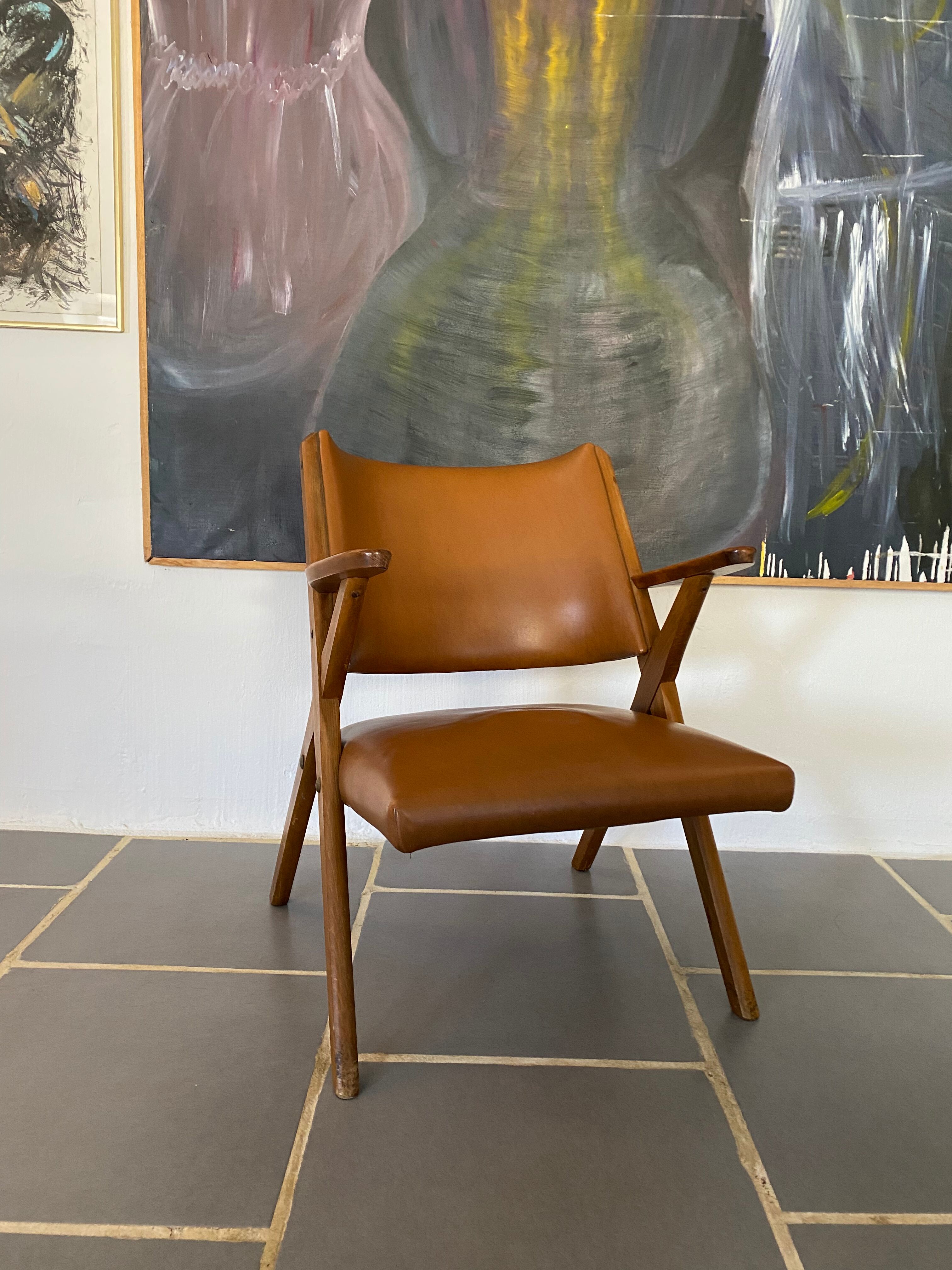 Fauteuil vintage design italien del vera