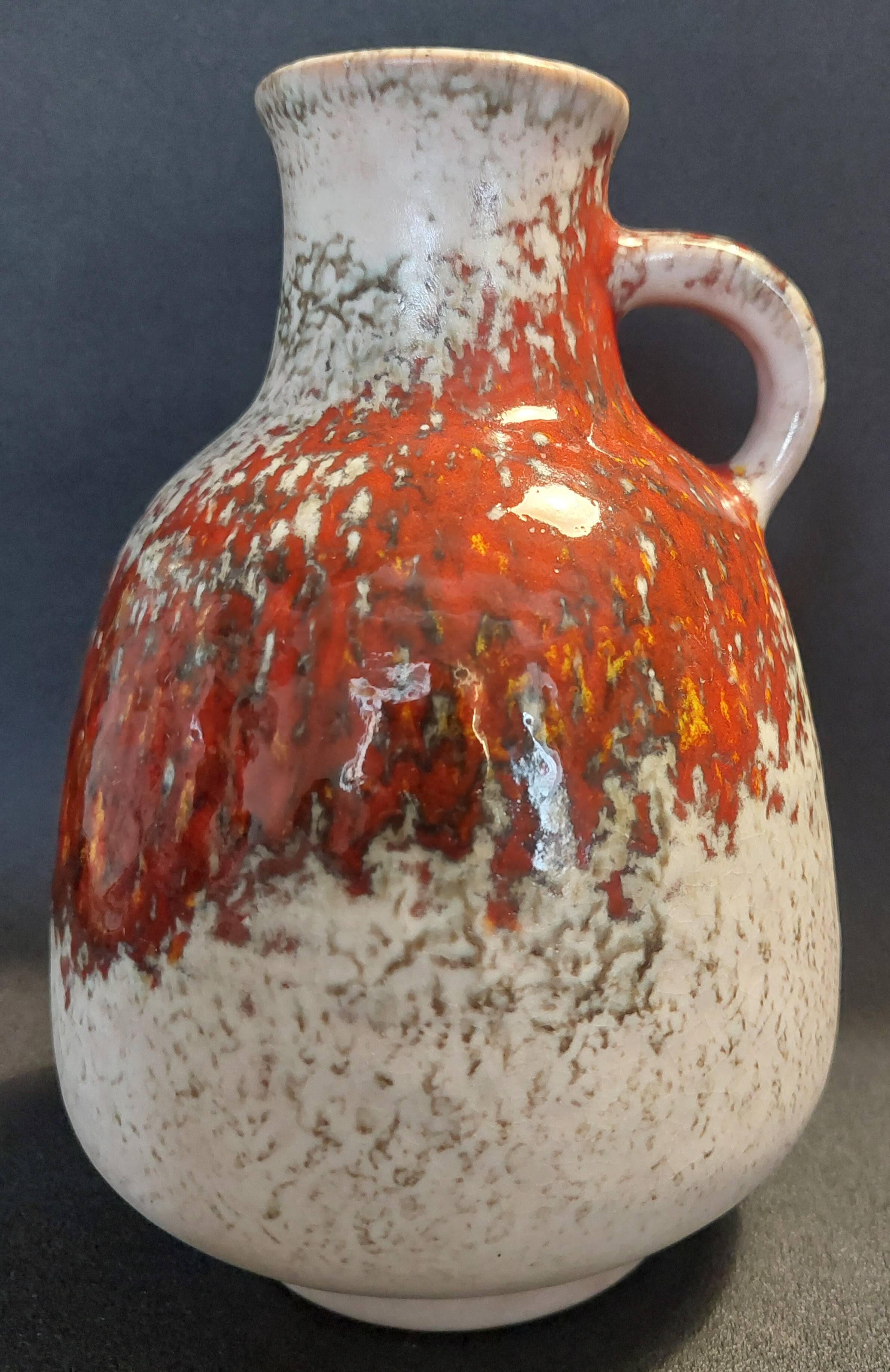 German ceramic vase by Fridgart for Karlsruher majolica from the 1960s.