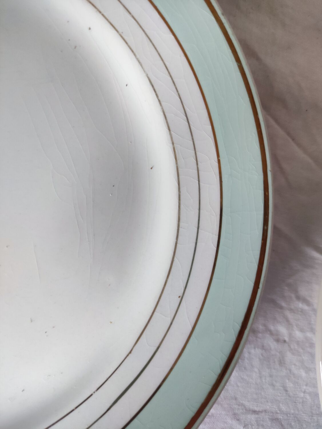 Lot 6 plates Luneville Regency