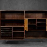 Vintage Mid-Century Scandinavian Modern Rosewood Highboard with Bar by Æ. Jensen & T. Mølholm